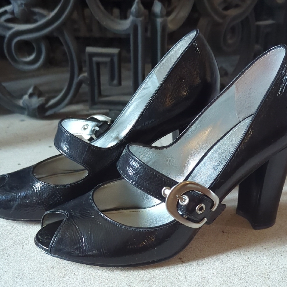 Enzo Angiolini Black Mary Jane Heels